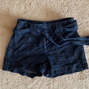 LOFT high waisted jean shorts, size 6.